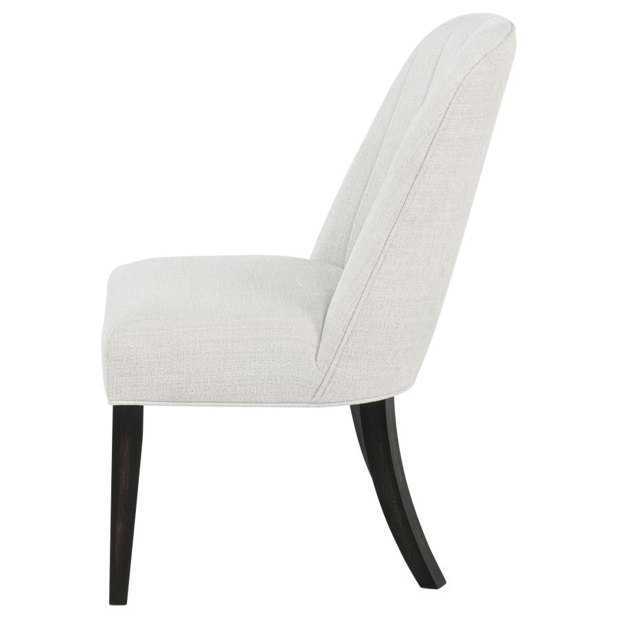 Leandro Upholstered Dining Side Chair Cream (Set of 2) 115392