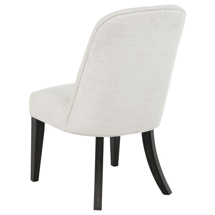 Leandro Upholstered Dining Side Chair Cream (Set of 2) 115392