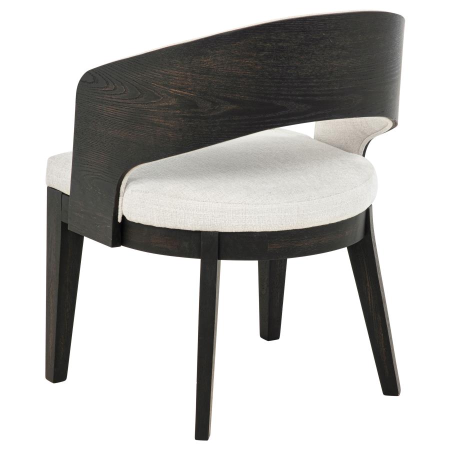 Leandro Upholstered Dining Arm Chair Cream (Set of 2) 115393