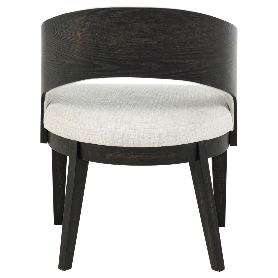 Leandro Upholstered Dining Arm Chair Cream (Set of 2) 115393