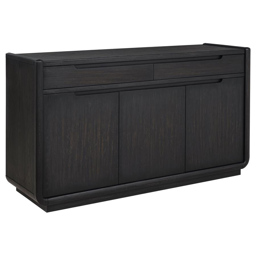 Leandro 2-drawer Dining Sideboard Server Burnished Black 115395