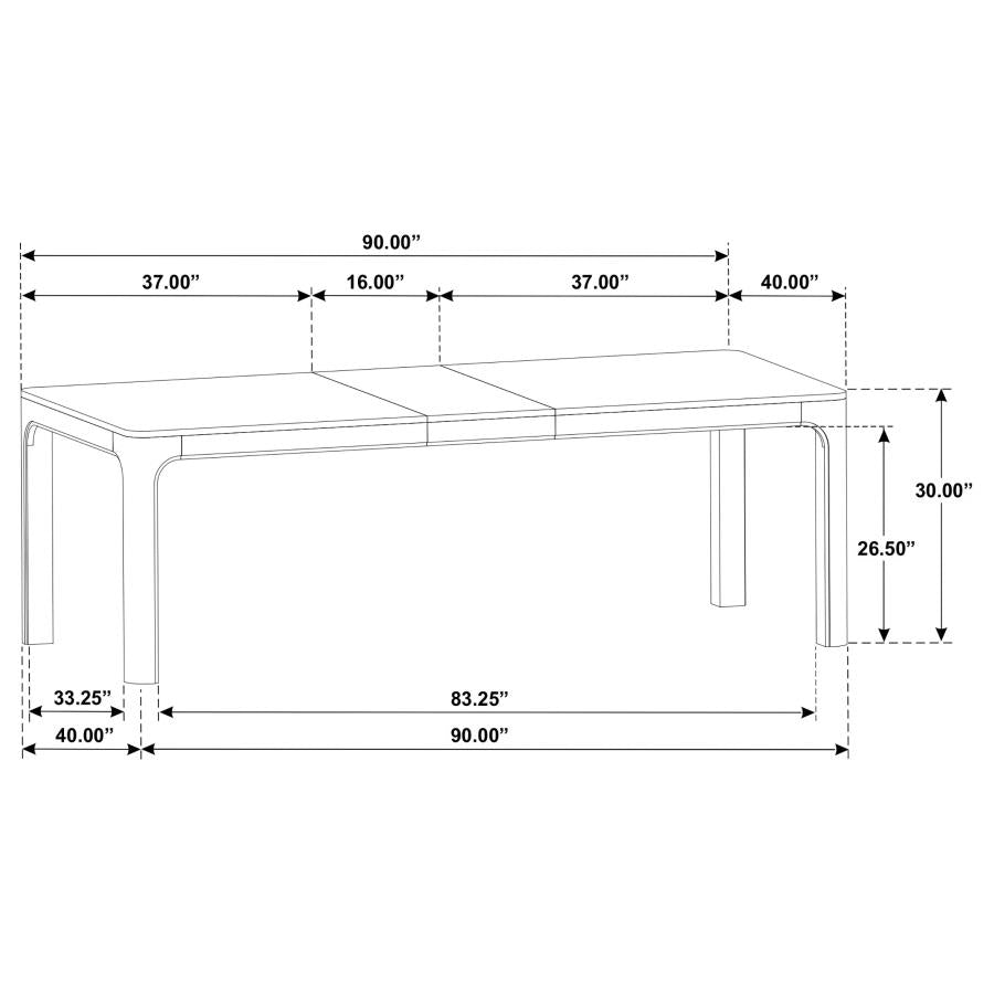 Solano 90-inch Extension Dining Table Weathered Mango 115501