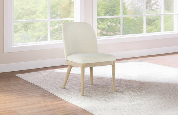 Solano Upholstered Dining Side Chair Beige (Set of 2) 115502