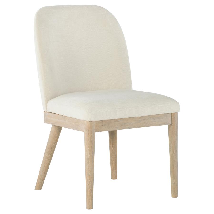 Solano Upholstered Dining Side Chair Beige (Set of 2) 115502
