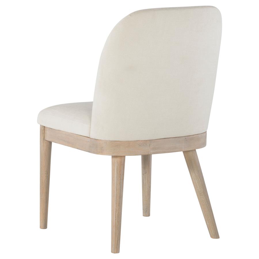 Solano Upholstered Dining Side Chair Beige (Set of 2) 115502