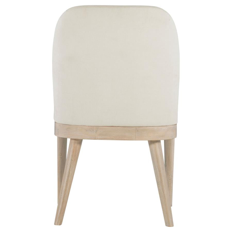 Solano Upholstered Dining Side Chair Beige (Set of 2) 115502