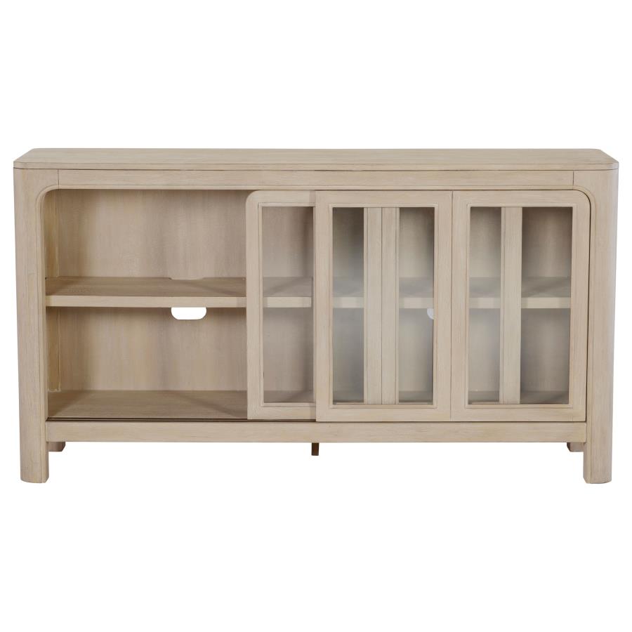 Solano Sliding Door Dining Sideboard Server Weathered Mango 115505