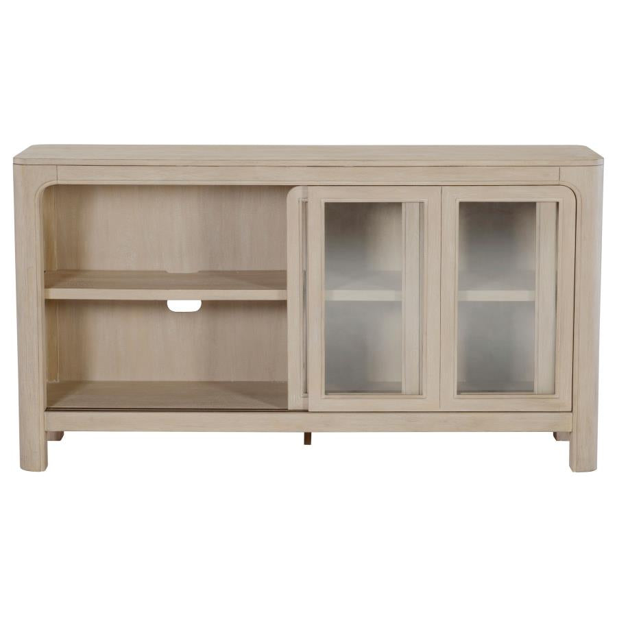 Solano Sliding Door Dining Sideboard Server Weathered Mango 115505
