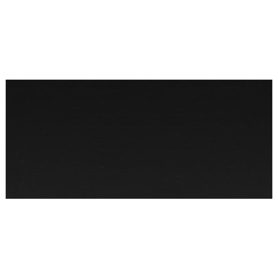 Florence 126-inch Extension Dining Table Distressed Black & Honey 115531