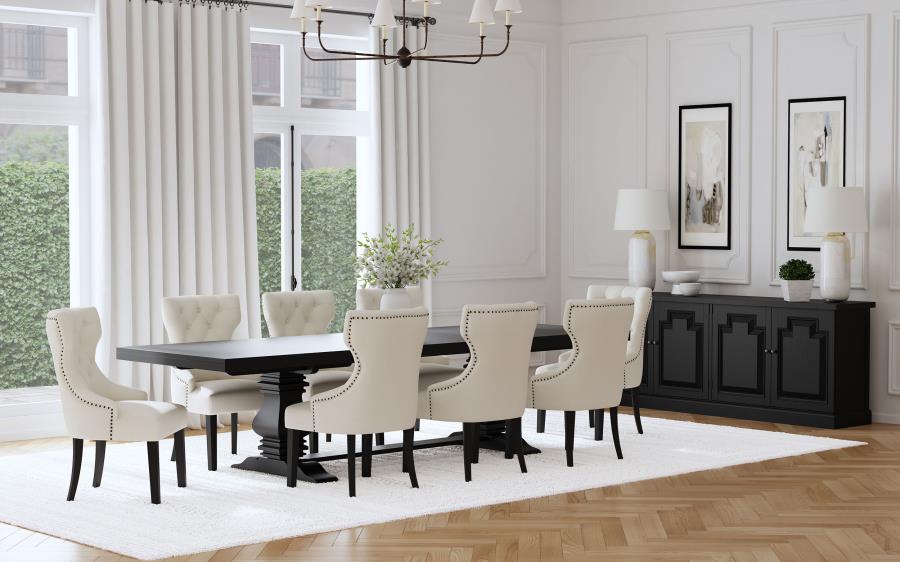 Florence 4-door Dining Sideboard Buffet Distressed Black & Honey 115535