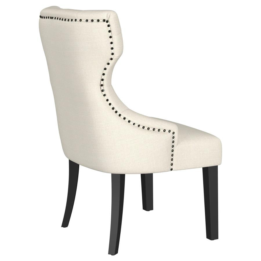 Baney Fabric Upholstered Dining Side Chair Cream and Black 115572