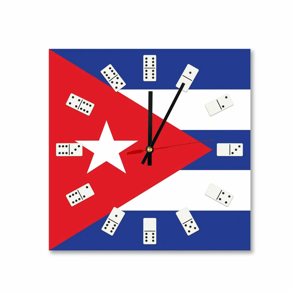 CUBAN Square Flag Acrylic Wall Clock