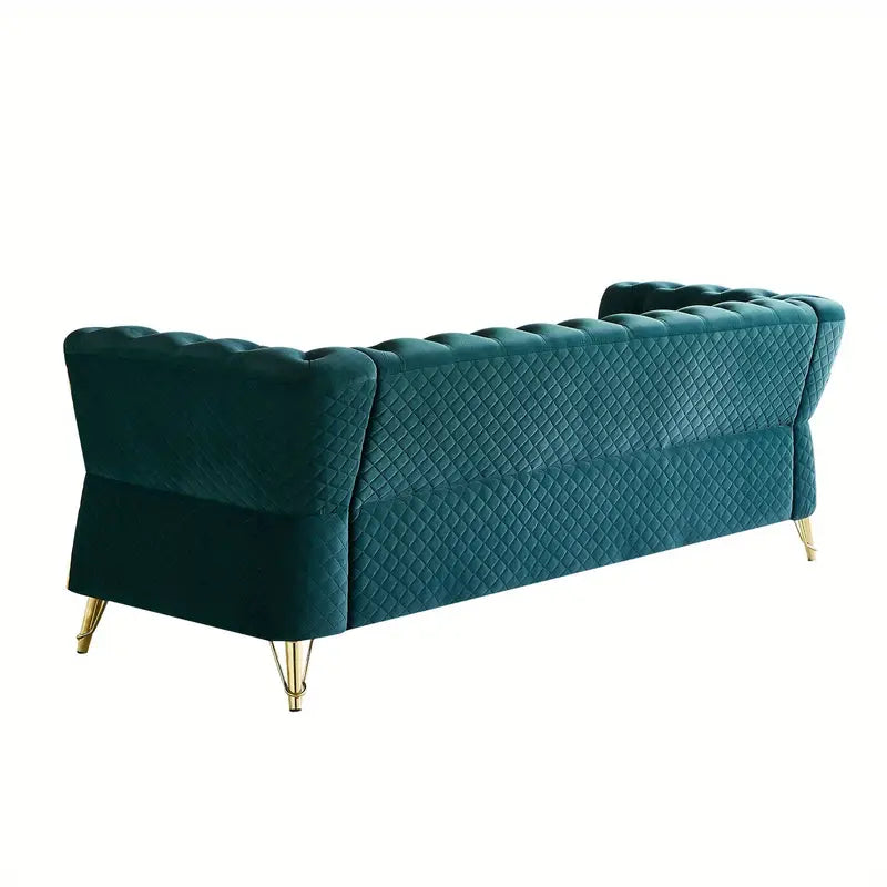 Tufted Velvet Sofa-Purple only Floor Model