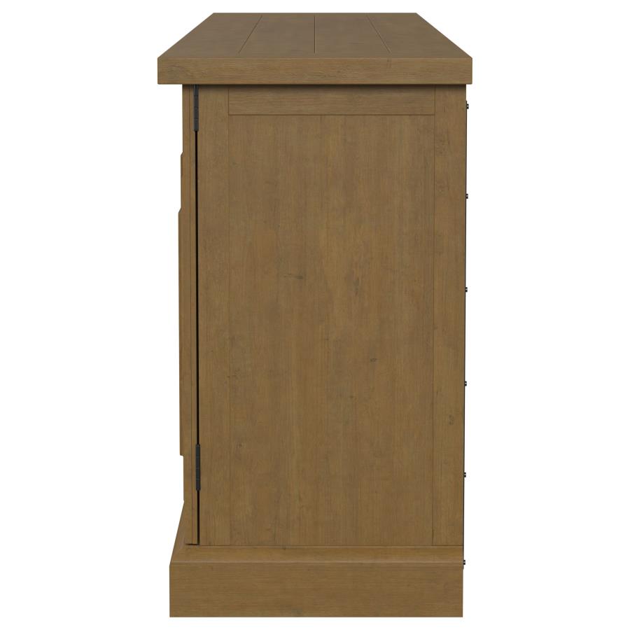Florence 4-door Dining Sideboard Buffet Distressed Black & Honey 115535