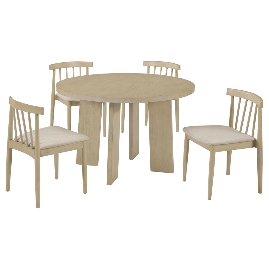 Strouse 5-piece Dining Set Wheat and Black