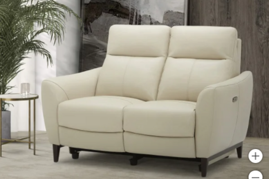 Crosslin Leather Power Reclining Loveseat with Power Headrests FLOOR MODEL