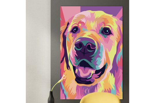 POP-10 GOLDEN Retriever Pop Art Modern Wall Art TG