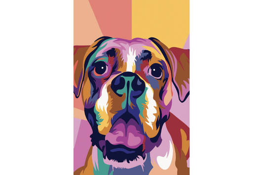 POP-11 BOXER Dog Pop Art Modern Wall Art TG