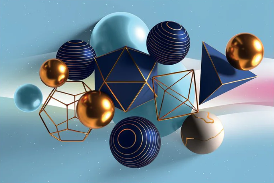 SULC-55 REGAL Blue Ornamental Delight Modern Wall Art TG