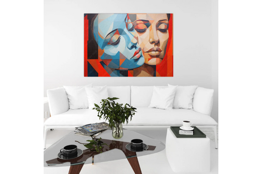 NC-91 LEAH Mosaic Women Link Face Wall Art TG