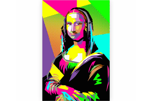 POP-04 MONA Geometric Fusion Pop Art Modern Wall Art TG