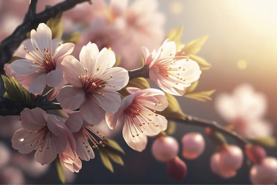 NC-09 SAKURA Cherry Blossoms in Spring Modern Wall Art TG