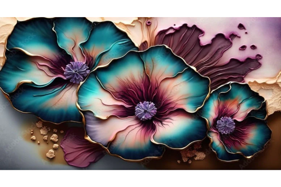 NC-87 VIOLET Bright Orchid Modern Wall Art TG