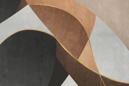 NC-31 GILDED EARTH Abstract Geometrical Modern Wall Art TG