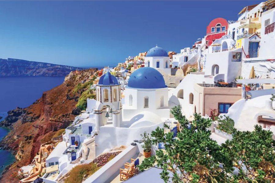 NC-15 CALDERA Santorini Sunset Charm Modern Wall Art TG