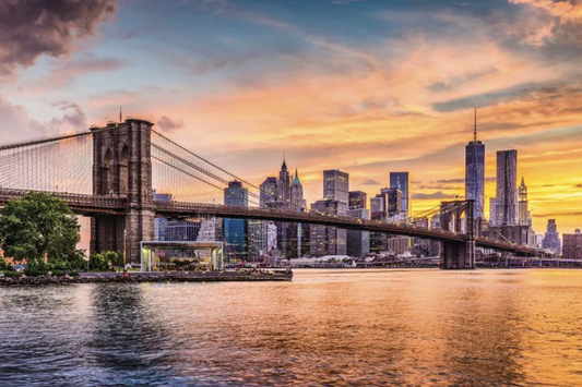 NC-17 BROOKLYN New York City Skyline Modern Wall Art TG