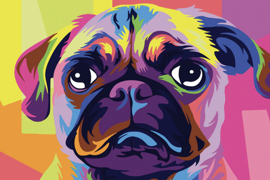 POP-07 PUG Colorful Pop Art Pop Art Modern Wall Art TG