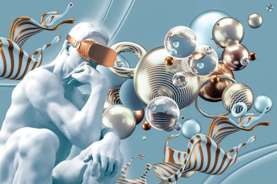 ECHO Abstract Symphony Spheres Modern Wall Art TG