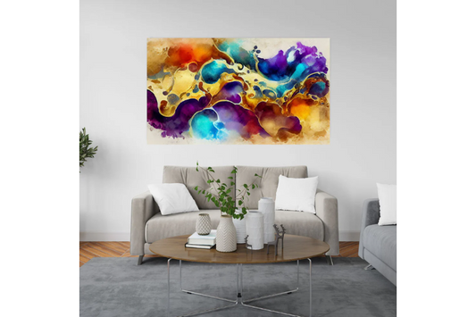 NC-72 INK Watercolor Texture Modern Wall Art TG