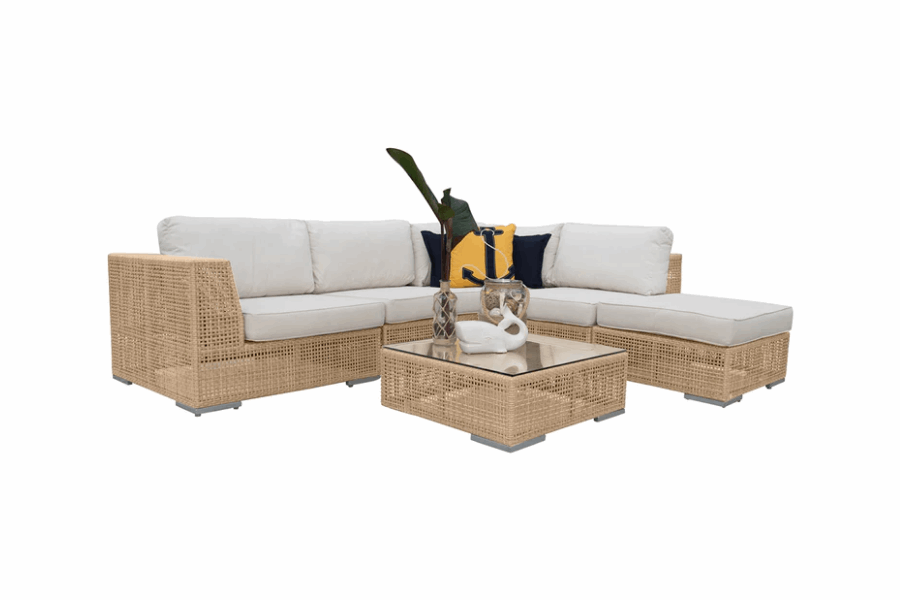Panama Jack Austin 6-Piece Sectional Set PJO-3801-NAT-6SEC-GL