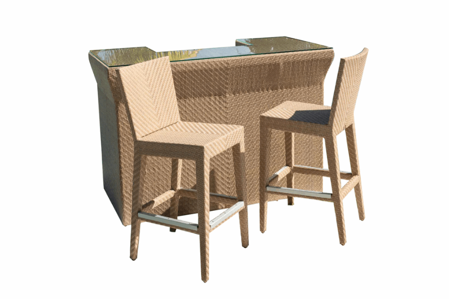 Panama Jack Austin 3-Piece Bar Set with Glass PJO-3801-NAT-BC-3PC