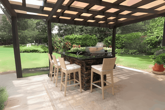 Panama Jack Austin Barstool with Cushion PJO-3801-NAT-BS-CUSH