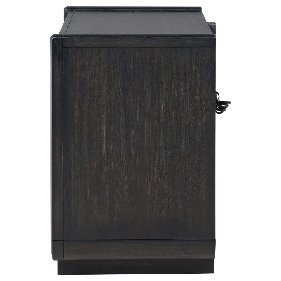 Leandro Dresser Mirror Burnished Black 222494 - Venini Furniture 