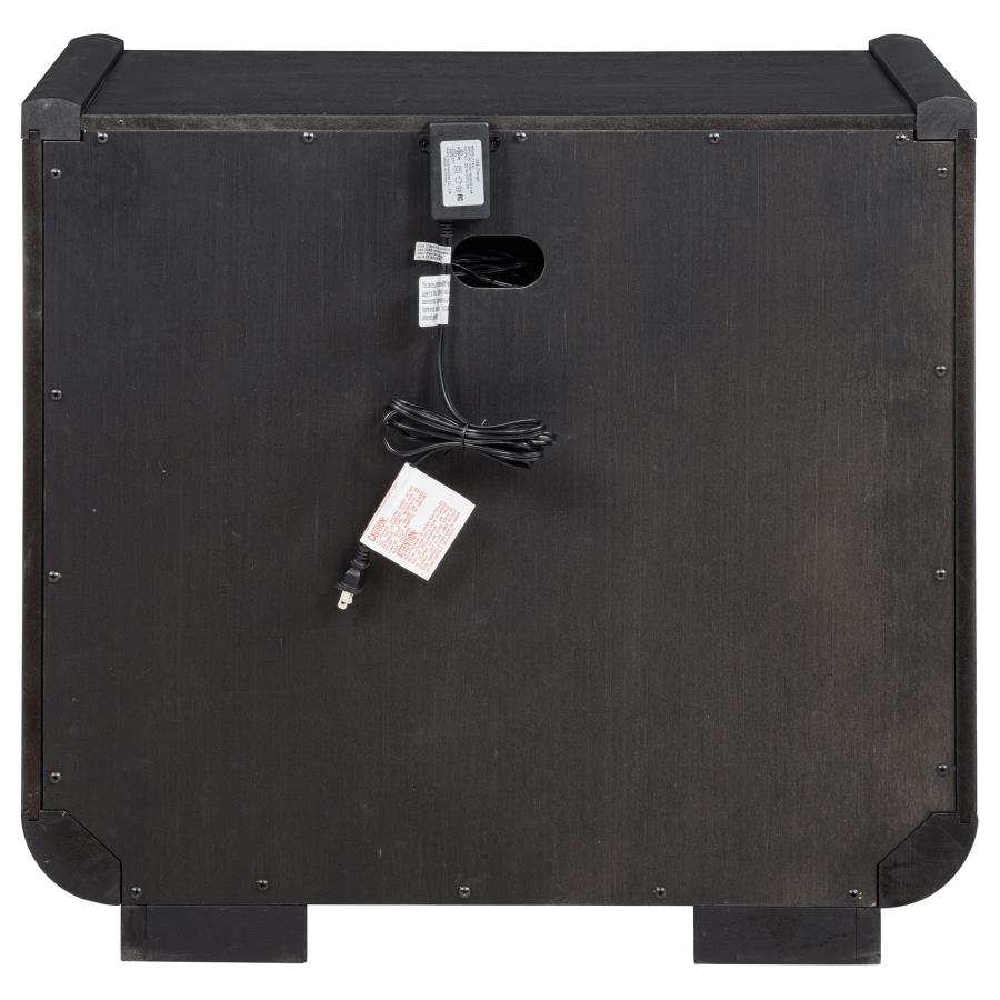 Leandro Dresser Mirror Burnished Black 222494 - Venini Furniture 