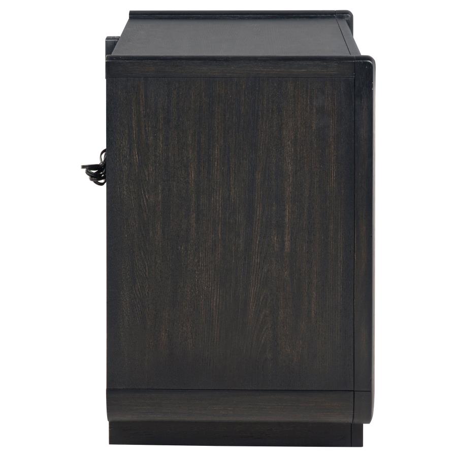 Leandro Dresser Mirror Burnished Black 222494 - Venini Furniture 