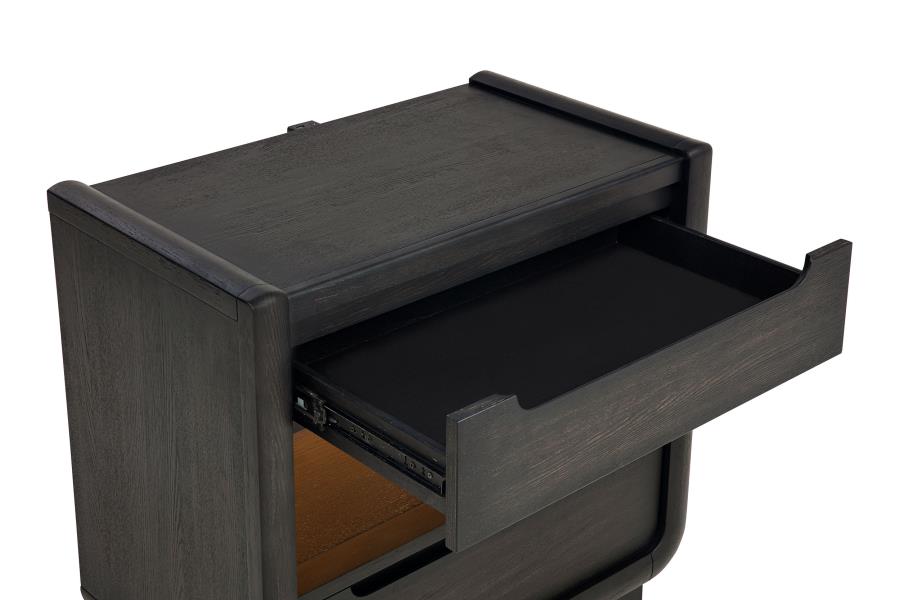 Leandro Dresser Mirror Burnished Black 222494 - Venini Furniture 