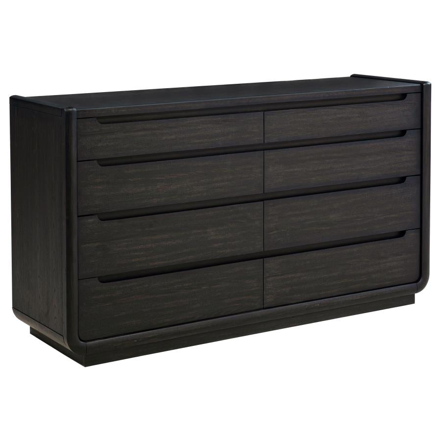 Leandro 8-drawer Bedroom Dresser Cabinet Burnished Black 222493 - Venini Furniture 