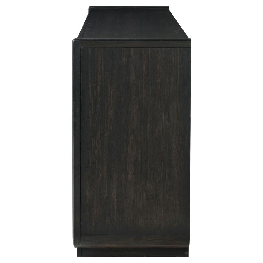 Leandro 8-drawer Bedroom Dresser Cabinet Burnished Black 222493 - Venini Furniture 