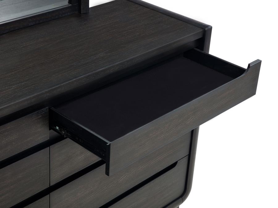 Leandro 8-drawer Bedroom Dresser Cabinet Burnished Black 222493 - Venini Furniture 