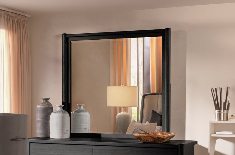 Leandro Dresser Mirror Burnished Black 222494 - Venini Furniture 