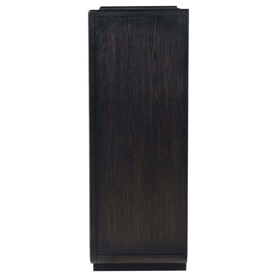 Leandro 5-drawer Bedroom Chest of Drawers Burnished Black 222495 - Venini Furniture 