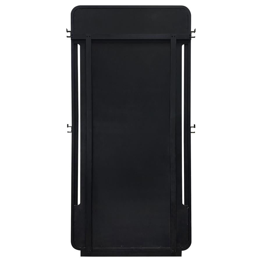 Leandro 76-inch Full Length Floor Mirror Burnished Black 222498 - Venini Furniture 