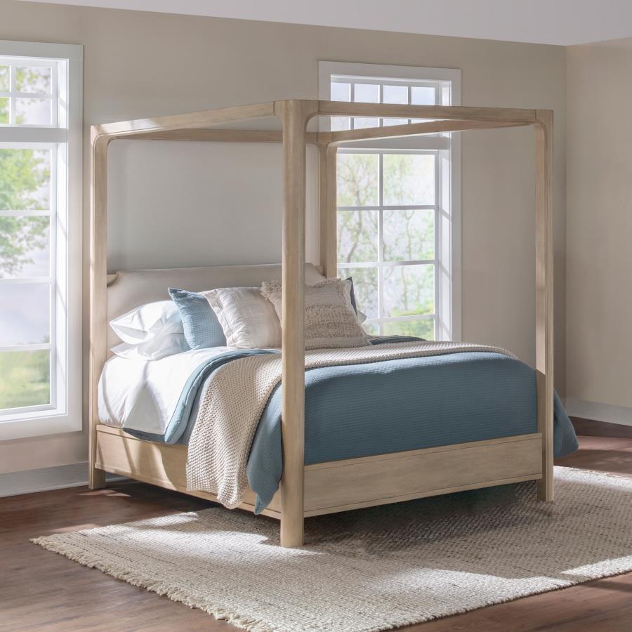Solano 85-inch Queen Canopy Bed Weathered Mango 222520Q