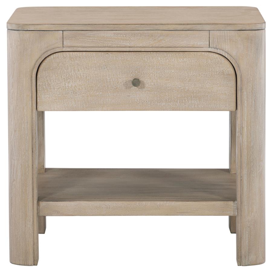 Solano 1-drawer Nightstand Bedside Table Weathered Mango 222522