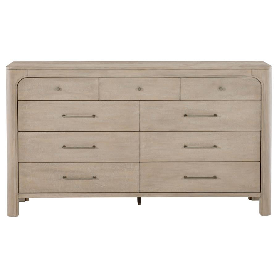 Solano 9-drawer Bedroom Dresser Cabinet Weathered Mango 222523