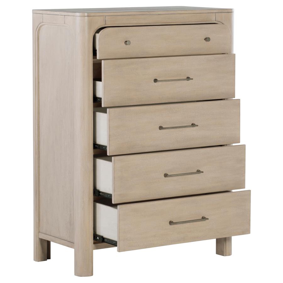 Solano 5-drawer Bedroom Chest of Drawers Weathered Mango 222525